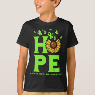 Vintage för hälsans gröna hopp Solrosmedvetenhet T Shirt