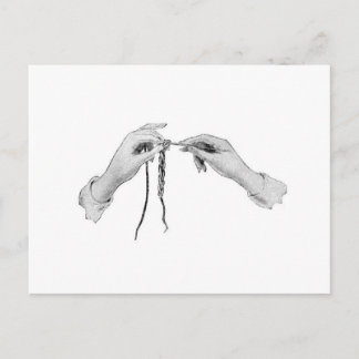 Vintage för händer-beställning med vykort