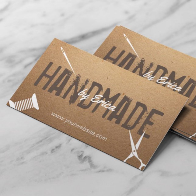 Vintage för handgjorda sybåtar visitkort (Skapare uppladdad)