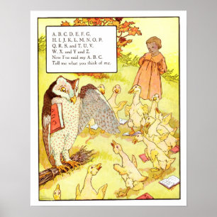 Vintage för hemlig utskrift - ABC Poster