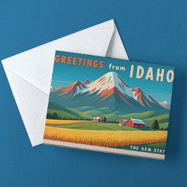 Vintage för Idaho Mountain Ligcape Skriv ut Helg Vykort