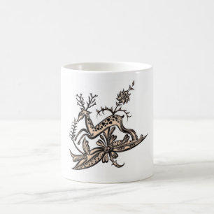 VINTAGE FÖR ILLUSTRATION AV KARMERING! GAMLA! KVAR KAFFEMUGG