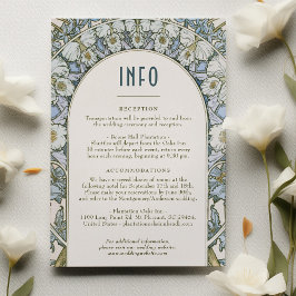 Vintage för infogning av information om Art nouvea Inbjudningar