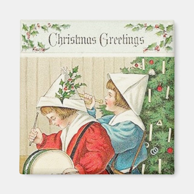 Vintage för julmusik magnet (Framsidan)