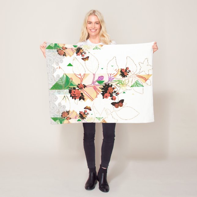 Vintage för kollage fleecefilt (På plats)