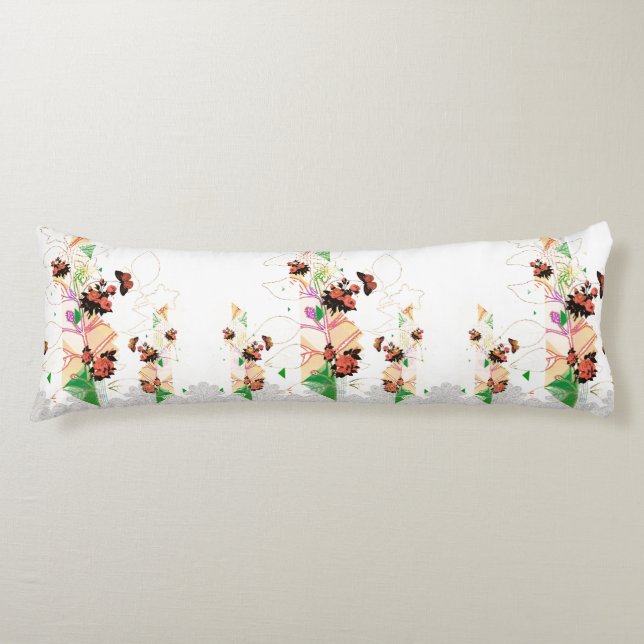 Vintage för kollage kroppskudde (Framsidan)