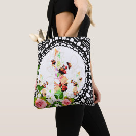 Vintage för kollage tygkasse