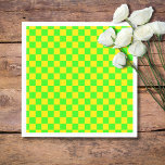 Vintage för kontrollerbar Gult för Neon Grönt Chec Pappersservett<br><div class="desc">Kontrollkort för Grönt och Gult i nylon | VINTAGE | Klassisk | TRENDIG | SNYGGT | MODE | Minimal</div>