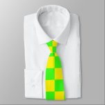 Vintage för kontrollerbar Gult för Neon Grönt Chec Slips<br><div class="desc">Vintage för kontrollerbar kontrollpanel för Grönt och Gult</div>