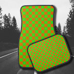 Vintage för kontrollerbar Orange för Neon Grönt Ch Bilmatta<br><div class="desc">Vintage för kontrollerbar kontrollpanel för Grönt och Orange</div>