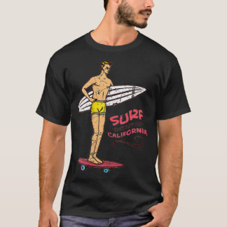 Vintage för kvinnlig biografi Surfa Retro Surfboar T Shirt