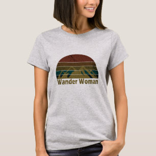 Vintage för kvinnojakt på camping t shirt