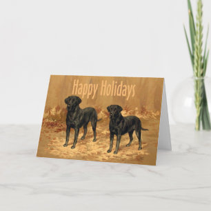 Vintage för Labrador Retriever-julkort Helgkort