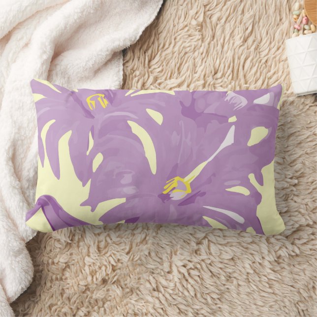 Vintage för lila Gult Färgfyllning Lumbarkudde (Filt)