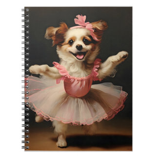 Vintage för Loful Hund Ballerina Dancing Anteckningsbok