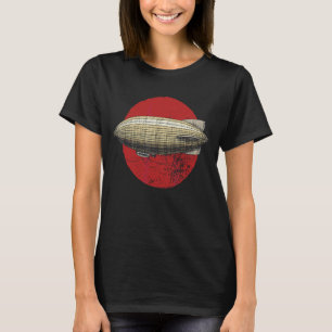 Vintage för luftfartyget Zeppelin Retro Pilot Airs T Shirt
