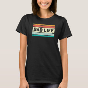 Vintage för manar Lycklig Fars dag Pappa Life Gra T Shirt