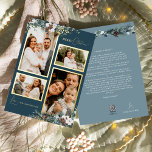 Vintage för marin blå grekiska med fyra fotosamlin<br><div class="desc">Välkomna till vår fantastiska Vintage av Blue Grey med fyra foto Collage Foil Card, där vintage charm möter modern elegans. Den här designen har en berikad vattenfärgsgrej och subtilt elegant-kalligrafi med enkel typografi, som fångar kärnan av traditionell coziness- och rustic cottage core. Med en aning efterluft och ett streck av...</div>