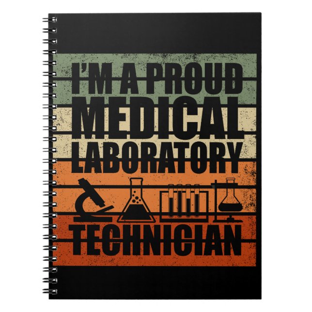 Vintage för medicinsk lab-teknik anteckningsbok (Framsidan)