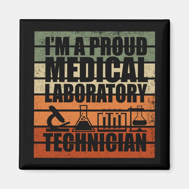 Vintage för medicinsk lab-teknik magnet (Framsidan)