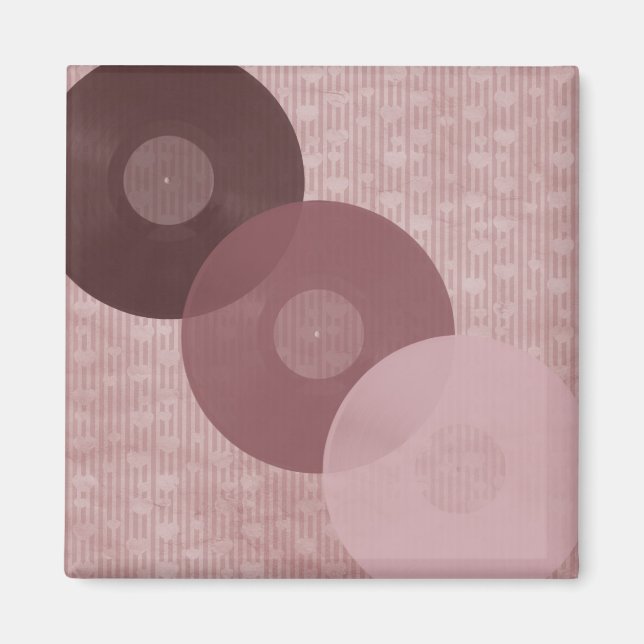 Vintage för musikposter, magnet (Framsidan)