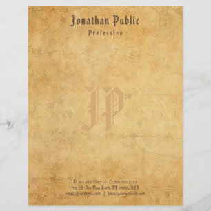 Vintage för Nostalgitisk gammal Papper look Monogr