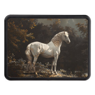 Vintage för Oljemålning av vacker vit häst Dragkroksskydd