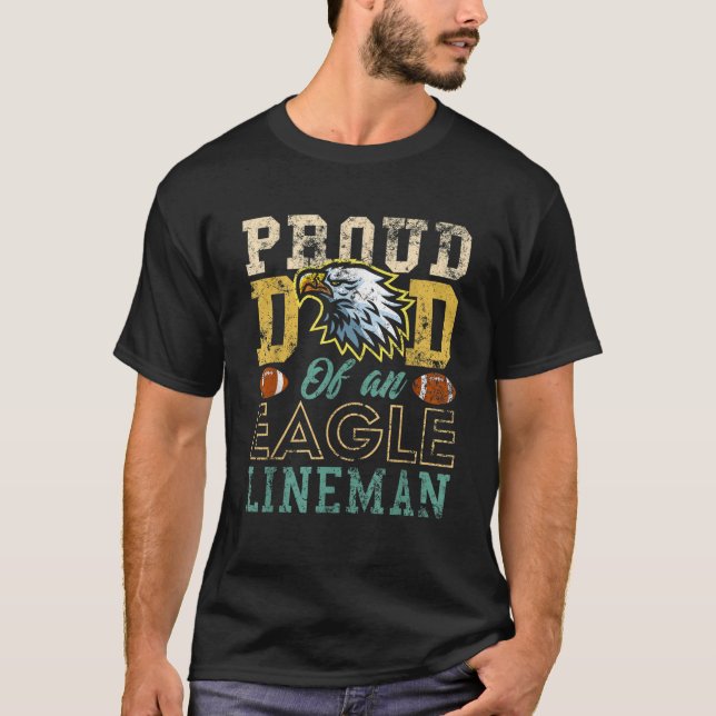 vintage för örnmascot-fotboll t shirt (Framsida)