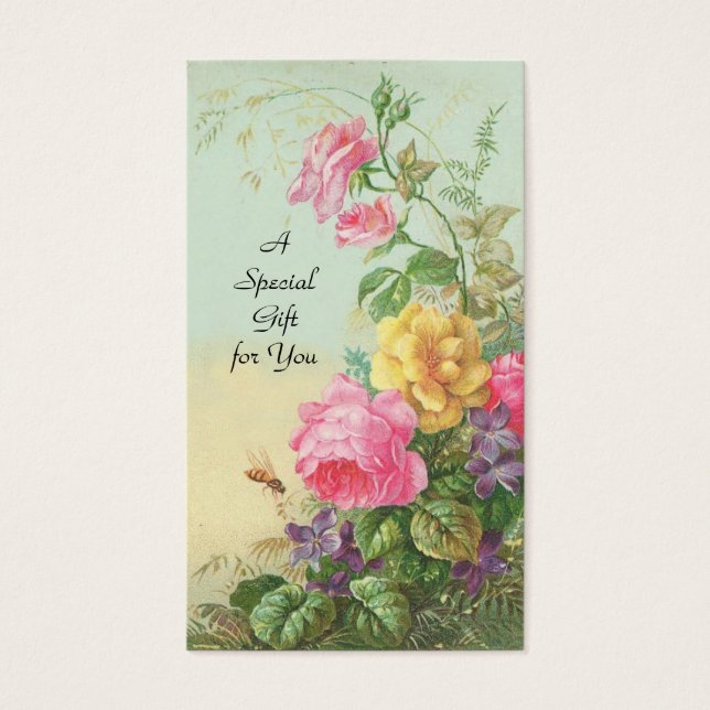 Vintage för presentkort visitkort (Framsidan)