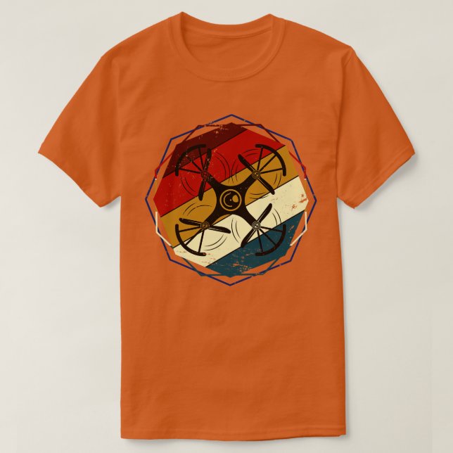 Vintage för Quadcopter T Shirt (Design framsida)