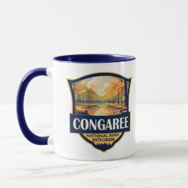 Vintage för resa i Congaree nationalpark Mugg