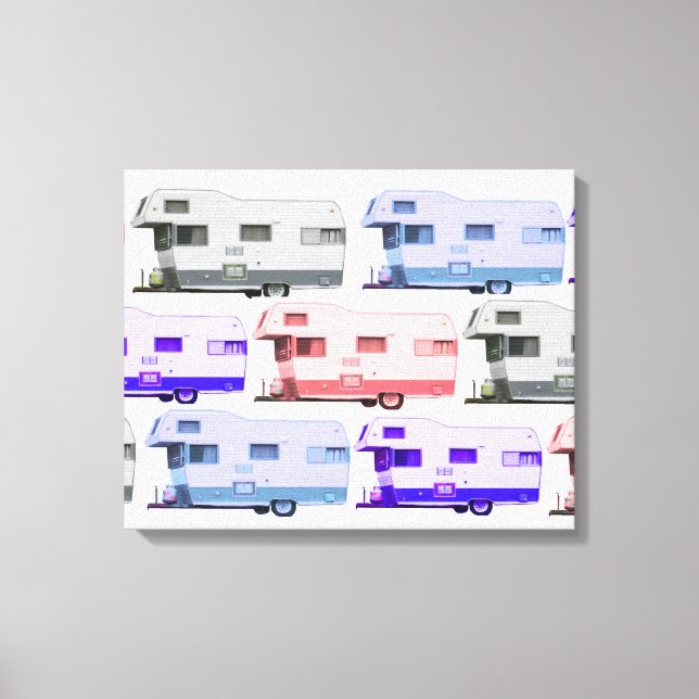 Vintage för resesläpfordon canvastryck (Framsida)