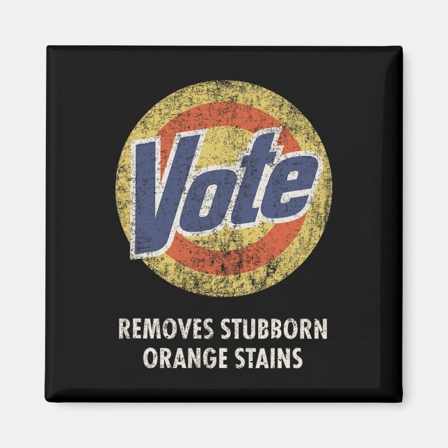Vintage för Roligt av antitrumpröststvättmedel Magnet (Framsidan)