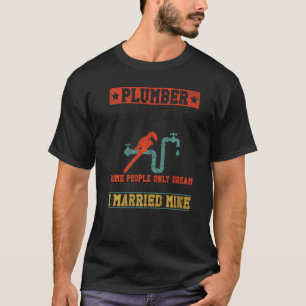 Vintage för rörmokerfrun (frun) t shirt