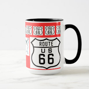 Vintage för rutt 66 undertecknar gåvor mugg