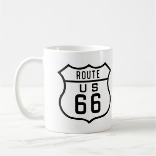 Vintage för rutt 66 undertecknar kaffemugg