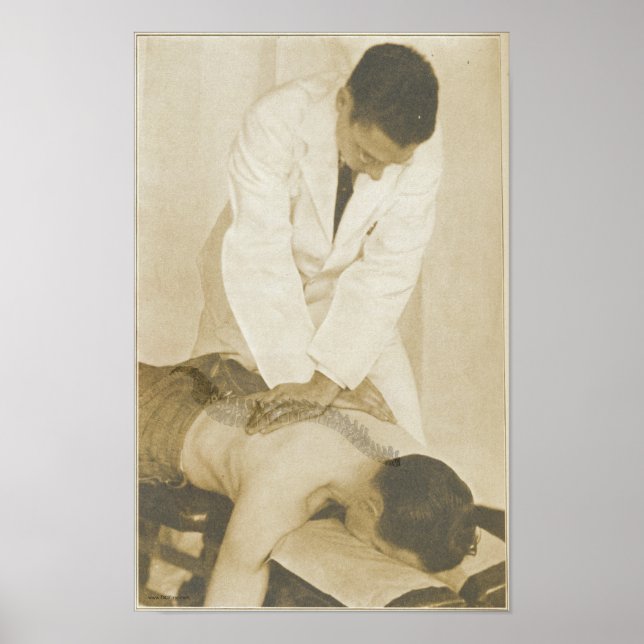 Vintage för ryggmärgsjustering Skriv ut Poster (Framsidan)