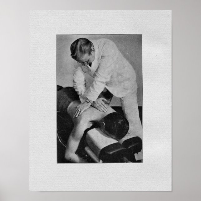 Vintage för ryggmärgsjustering Skriv ut Poster (Framsidan)