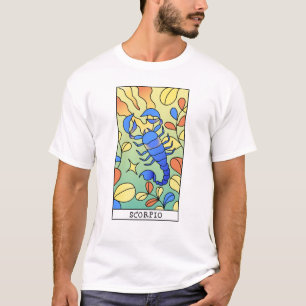 Vintage för Scorpio Zodiac Sign Abstrakt Art  T Shirt