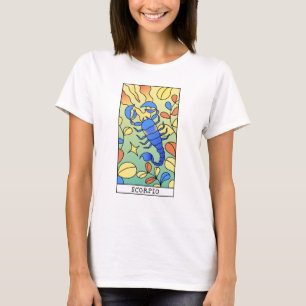 Vintage för Scorpio Zodiac Sign Abstrakt Art T Shirt