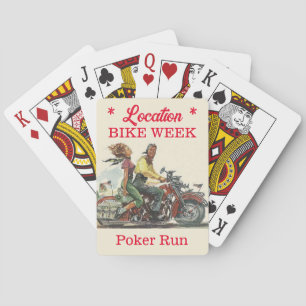 Vintage för Springa Town Personlig-utsikt för Bike Casinokort