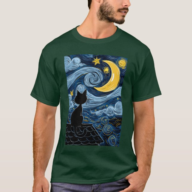 Vintage för stärkelsekatt t shirt (Framsida)