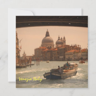 Vintage för stora kanalen i Venedig Italien Julkort