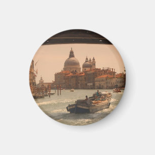 Vintage för stora kanalen i Venedig Italien Magnet