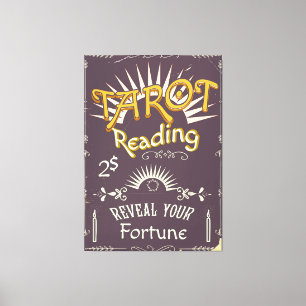 Vintage för Tarot Reader-utskrift Canvastryck