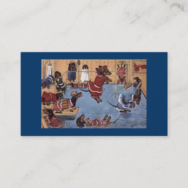 Vintage för taxavelsdjurvisitkort visitkort (Framsida)