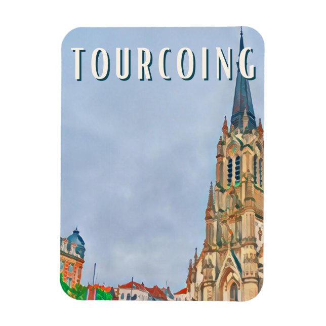 Vintage för turistfoto magnet (Vertikal)