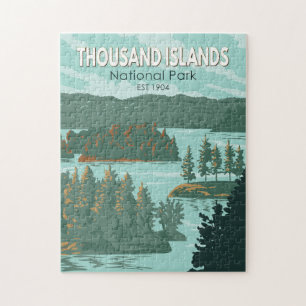 Vintage för Tusentals öar National Park Canada Pussel