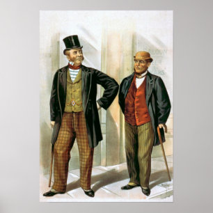 Vintage "för två Victoriangentlemän" Poster