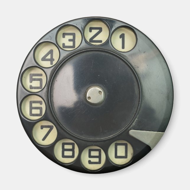 vintage för uppringningsdiskretion av mobilt numme magnet (Framsidan)
